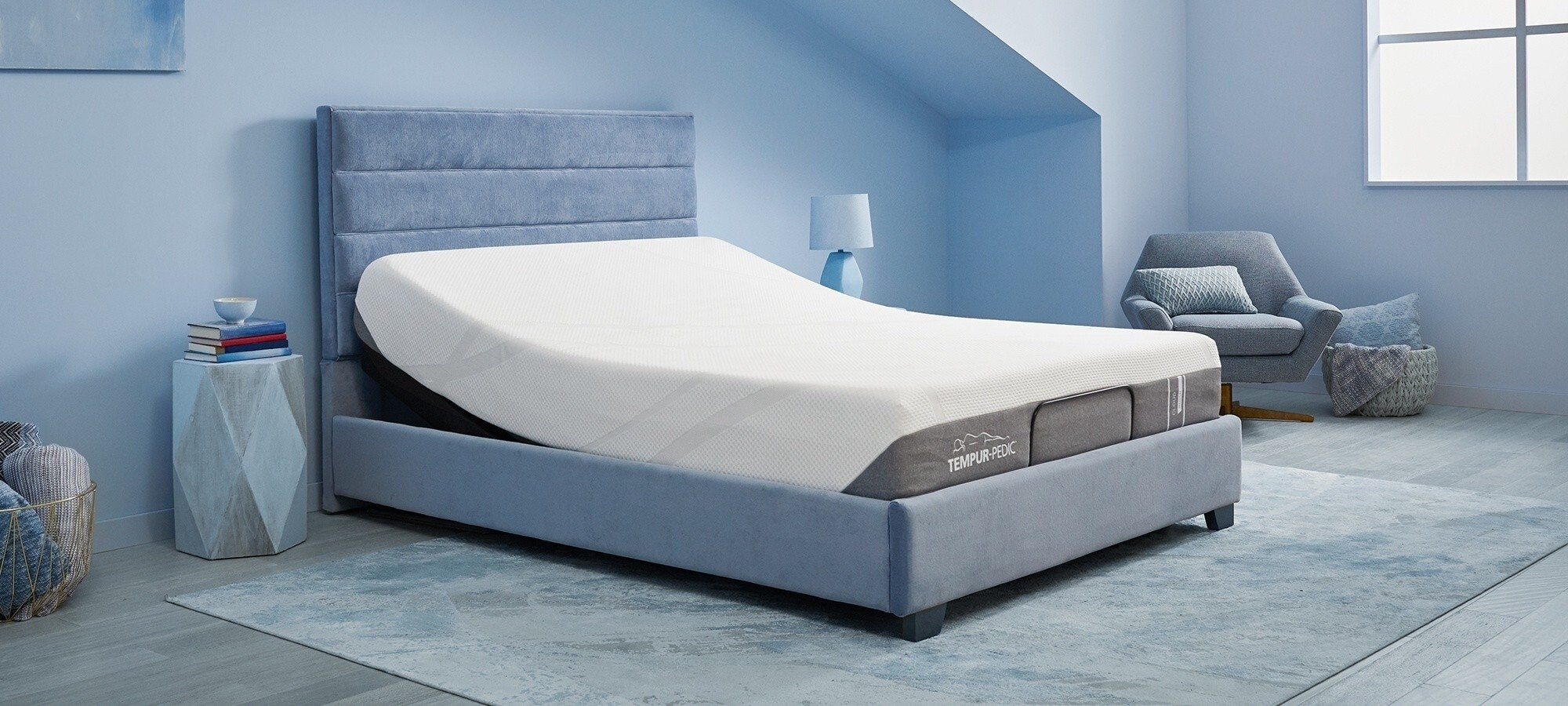 Cloud Mattress and Ease Base in styled room