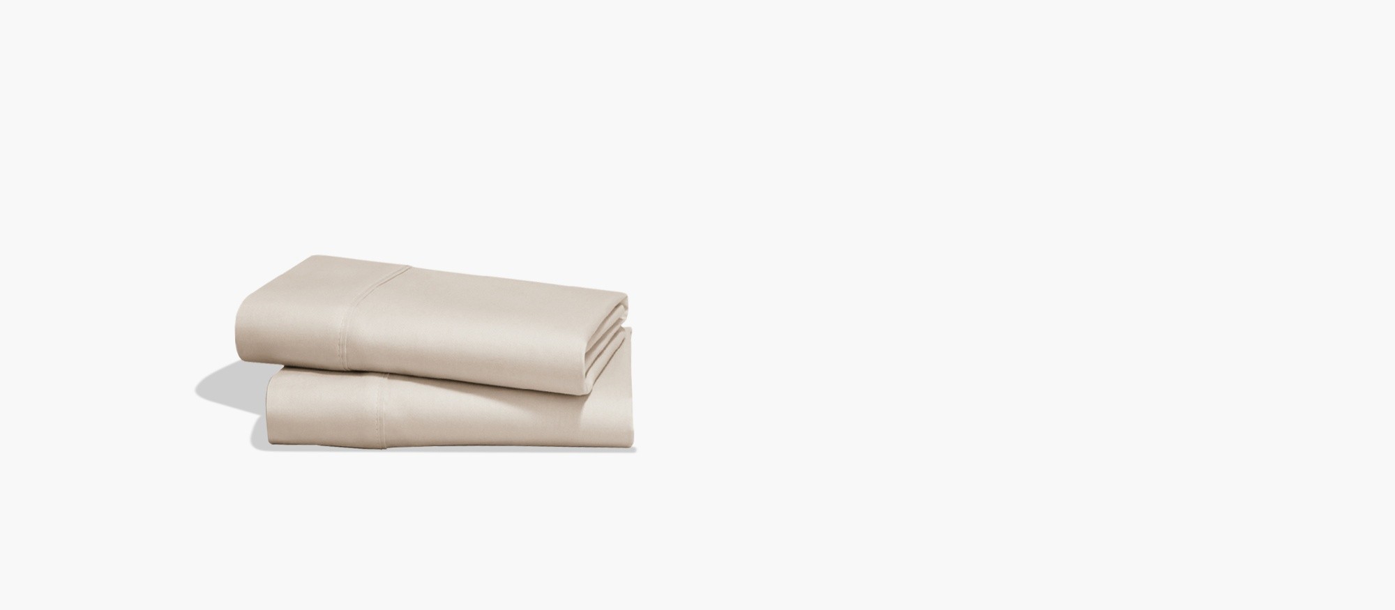 A pair of Combed Cotton Ivory Pillow Cases