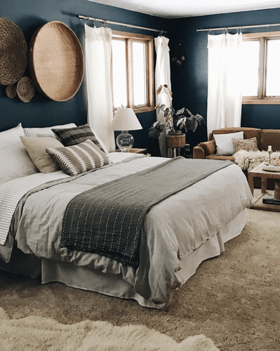 Styled Bed in Bedroom