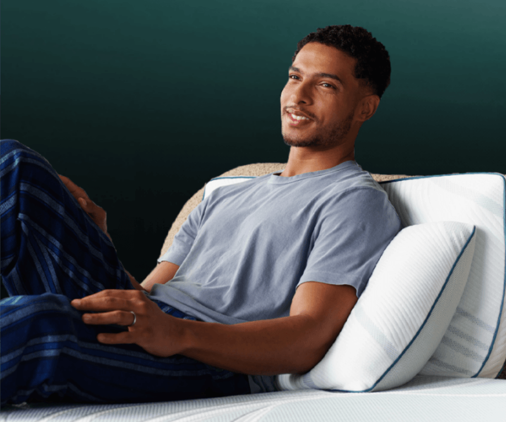 Man lying on an adapt mattress