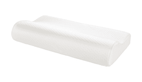A tempur-pedic neck pillow, the orginal pillow
