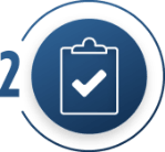 Step two icon of clipboard