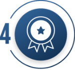 Step four icon with award
