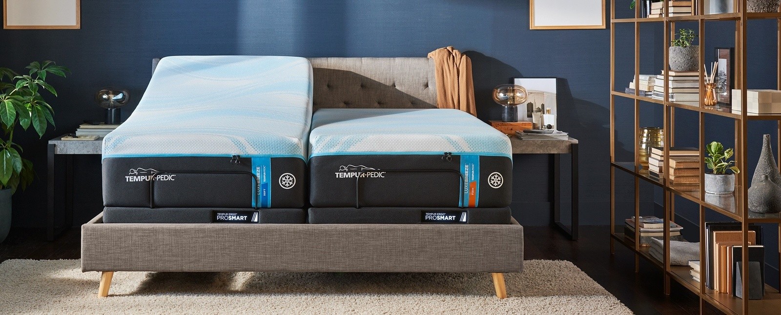 Split King LuxeBreeze Firm and Soft with ProSmart Base Desktop