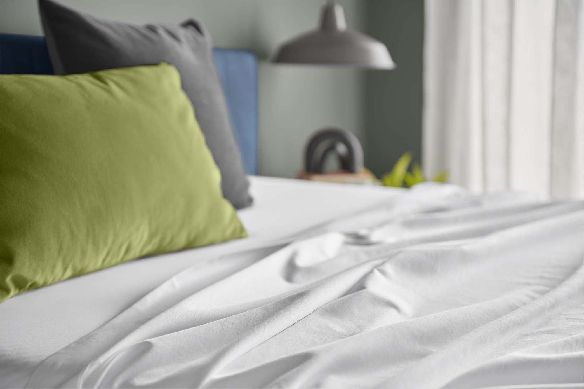 Luxe Egyptian Sheet Set in white Styled Room
