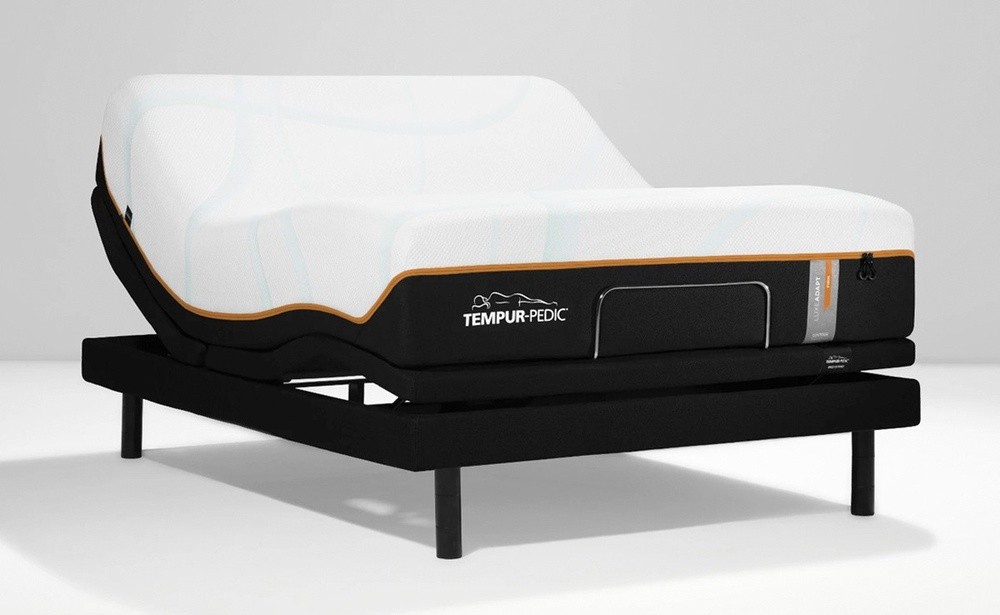 LuxeAdapt mattress on an adjustable base